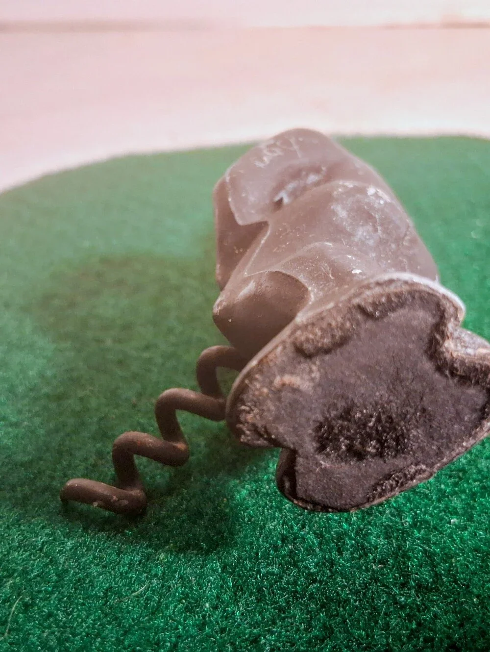 Vintage Cast Iron Cork Screw Little Boy Peeing